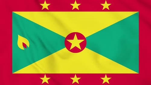 Flagge Grenadas animiert 4k