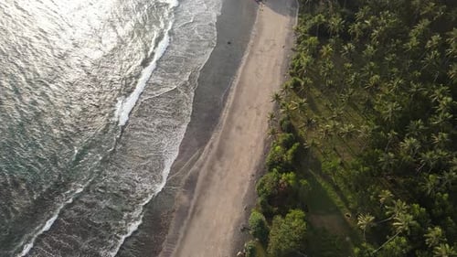 Aerial Lombok Beach Waves