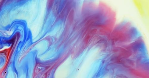 Abstract Paints Flowing with Beautiful Colors