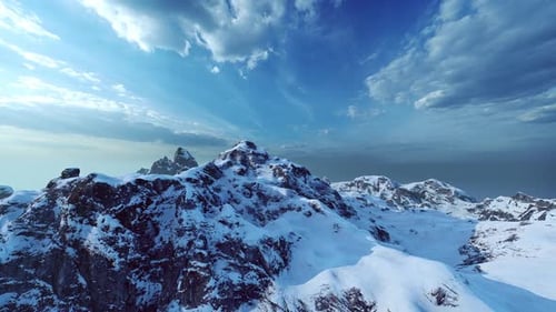 Blue Sky And High Mountains.