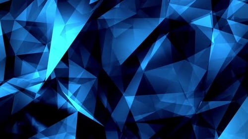 Abstract Blue Geometric Background with Animated Triangles Loop