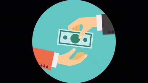 Geld von Hand zu Hand geben Alpha Channel 4K