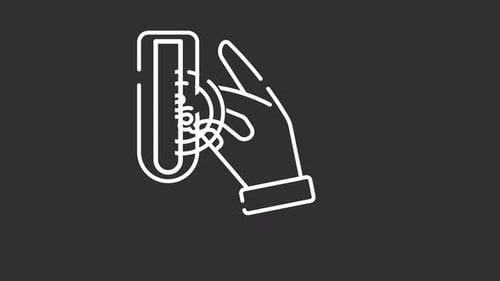 Flat Design Animation of Hand Inserting Coin into Slot