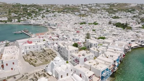 Aerial View of White City Along the Coast