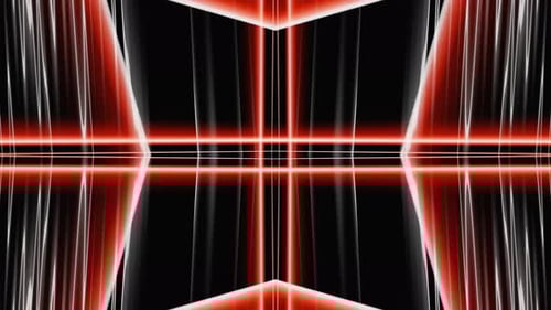 Red and White Lines and Arrows Abstract Vj Loop Animation