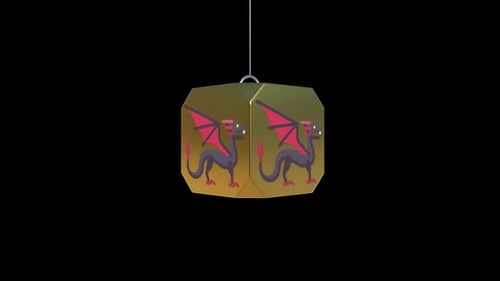 Golden Dragon Cube Logo Reveal Animation