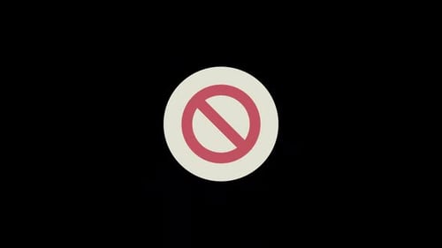 Circular Flat Design Prohibition Sign Loading Animation