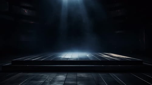 Darkroom background with a platform to showcase