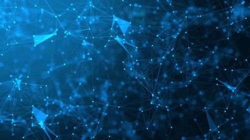 Futuristic Geometric Plexus Blue Background