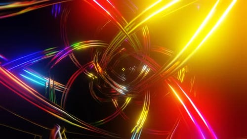 Mesmerizing Multicolor Neon Abstract in Hypnotic Seamless VJ Loop