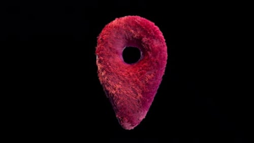 Plush Map Social Media Icon Alpha Loop