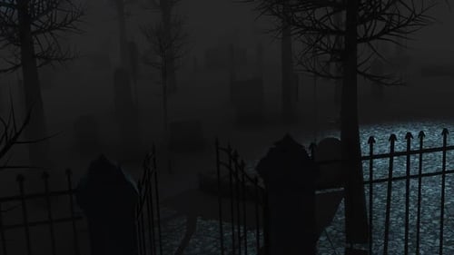 Cemetery Halloween Scary 3D Animation