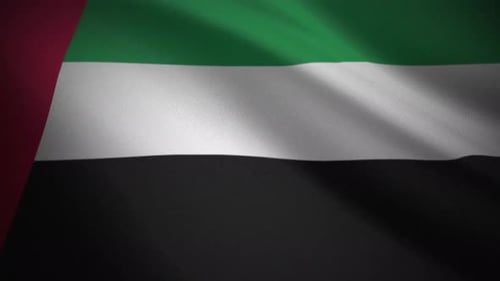 United Arab Emirates Flag Cloth Simulation – Motion Graphics