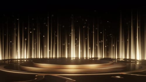 Podium gold award luxury background.