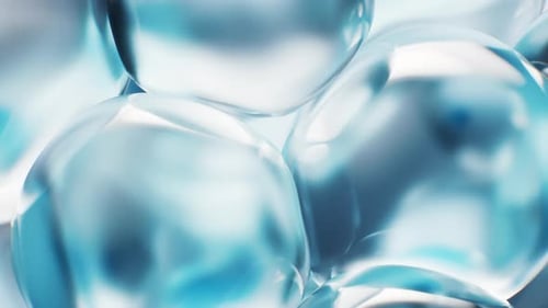 Fond de bulles bleues transparentes
