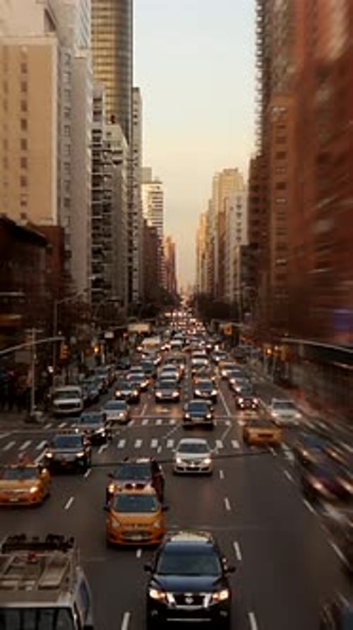 Vertical Video of Modern Urban City High Rise Buildings Real Estate