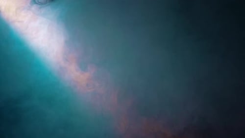 Abstract Smoke Undulating in Dark, Illuminated by Light