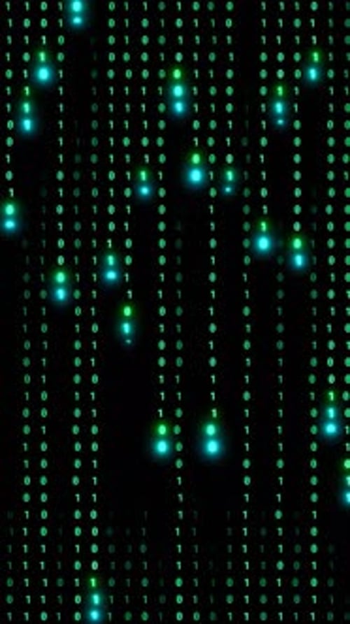 Digital Rain Code Stream Technology Background