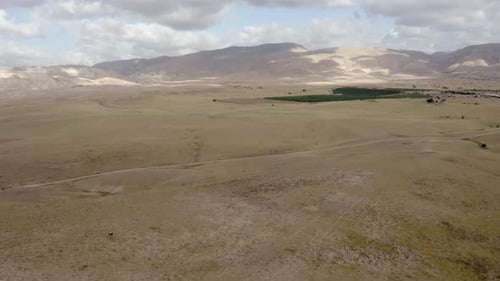 Desierto de Israel, valle del Jordán, vista aérea