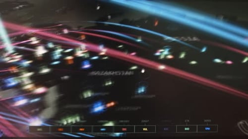 Animation abstraite d'une carte du monde avec pointeurs, épingles, concept de navigation et de voyage de la Russie et de l'Europe