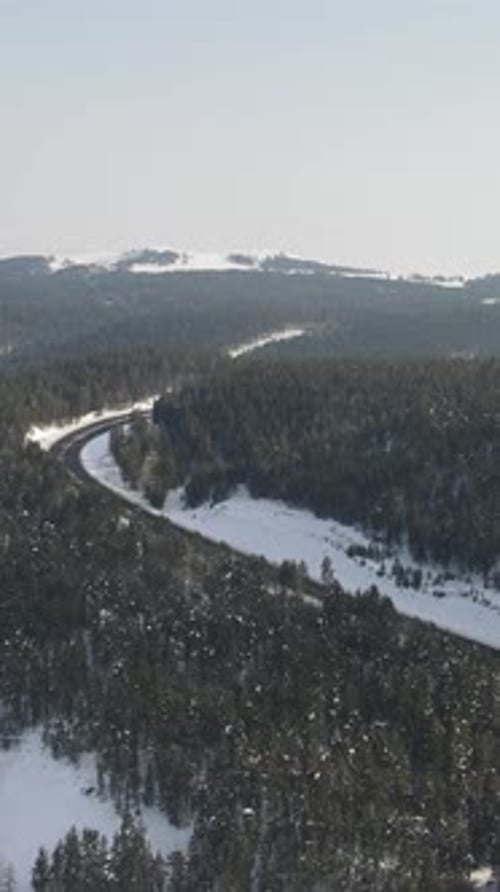Road in Snowy Mountain
