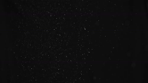 Dust Particles Floating Against Black Background