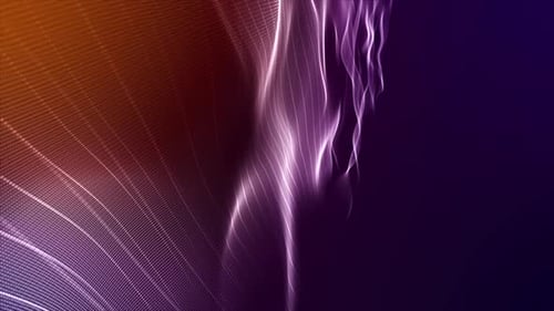 Abstract Flowing Particle Waves Background Animation