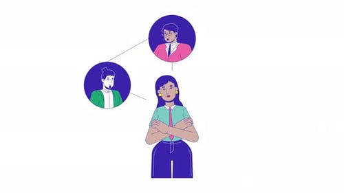 Communication corporate network line 2D animation