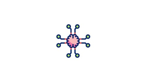 Animiertes Symbol für neuronale Netzwerke