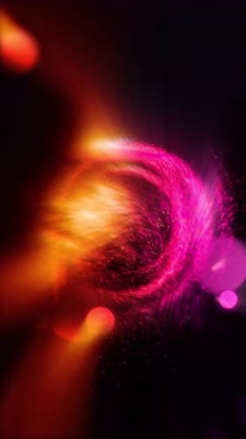 Dynamic Abstract Swirling Particle Energy Ring Animation