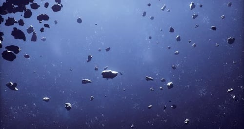 Asteroids Floating in Space Create a Mesmerizing Cosmic Display
