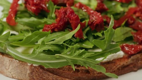 American Pastrami Sandwich in New York Ham Meet Cuts Chef Cooking Famous Thick Cut Sous Vide Beef