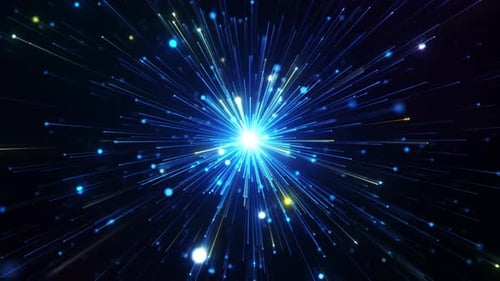Futuristic Abstract Digital Light Rays Burst Background Loop