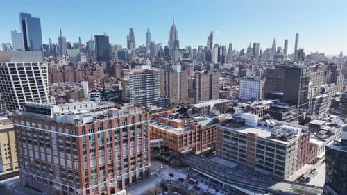 New York Skyline At Manhattan In New York United States.