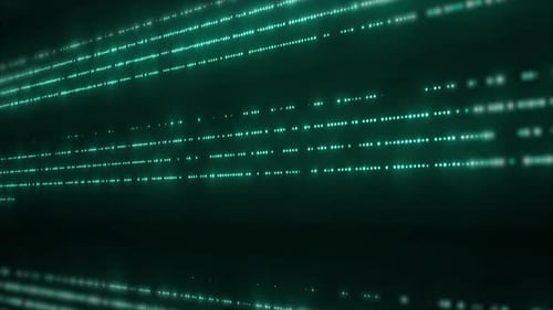 Blue Computer Data Flow Digital Dot Moving Background, Futuristic Data Flow, Digital Technological A