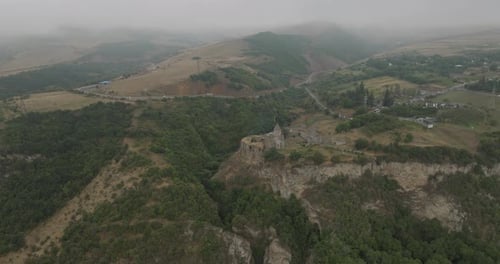 Vue aérienne du monastère de Tatev, Arménie.