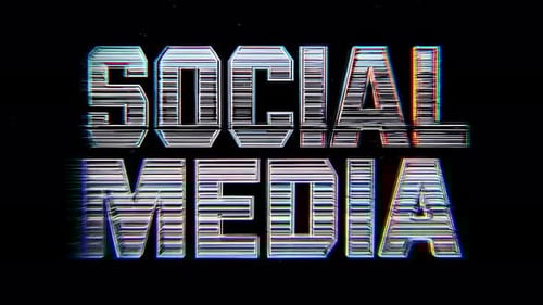 Animation de texte glitchy sur les réseaux sociaux en boucle numérique