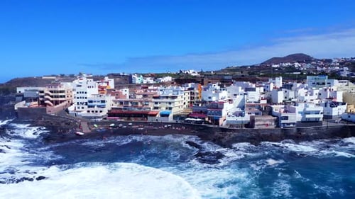 Beautiful Beach in Summer of Playa El Puertillo and Its Beautiful Town