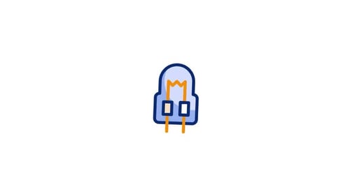 Animated Lightbulb Icon Illuminating for Idea Concept
