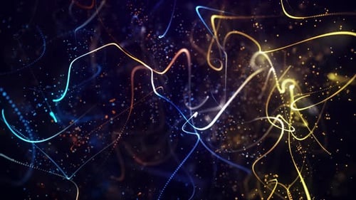 Colorful Abstract Particles Wave Background Loop V4