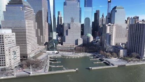 Downtown New York At Manhattan In New York United States.