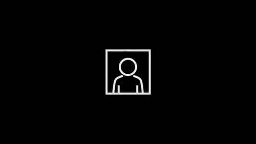 Synergy Collection: Animation of a person in a frame in center over a black background