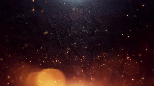 Warm Embers Floating, Soft Glows And Fire Sparks Looped Animation