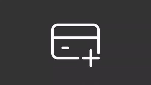 Animated Add Card White Line Ui Icon