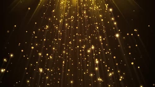 gold particle raining animation