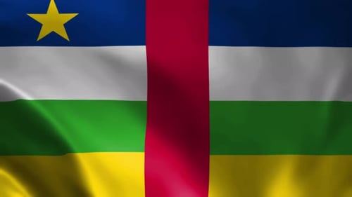 Central African Republic Flag Waving Loop Animation