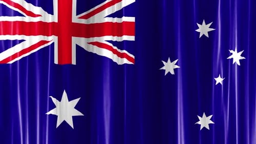 Australia Flag Waving Seamless Loop Animation