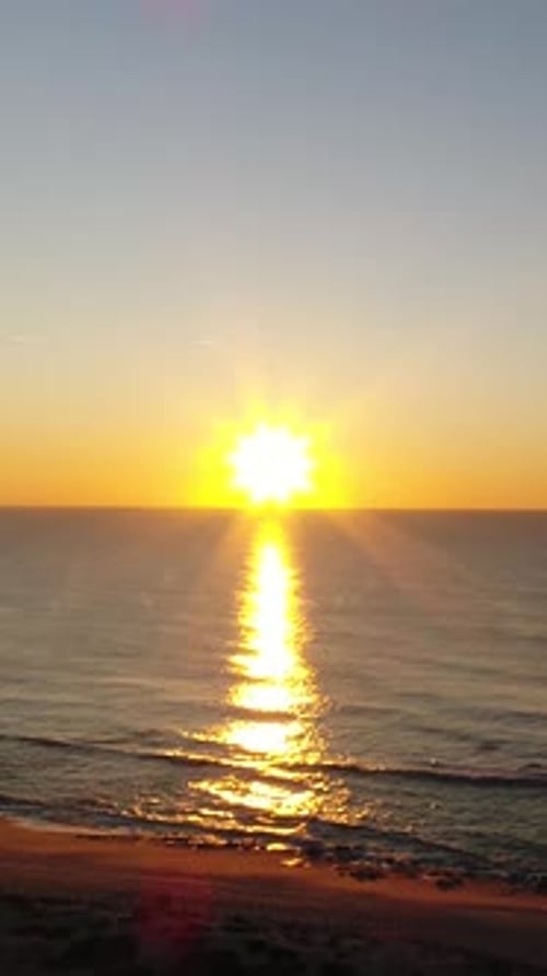 Vertical Video of Sunset and Beach