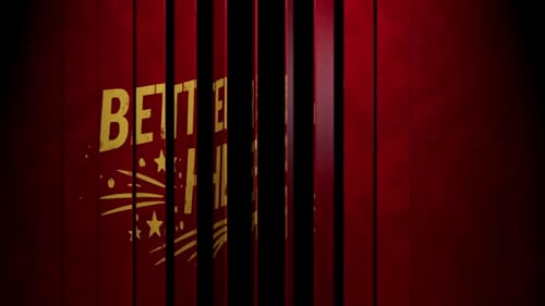 Motivational text reveal on red background
