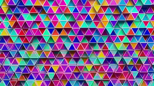 Abstract Geometric Triangles Waving Motion Background